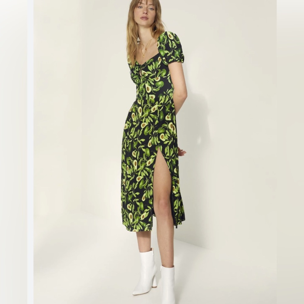 Wilfred (Aritzia) Pandora Dress (avocado print) size 6 NWT